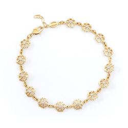 Plated 18KT Yellow Gold Diamond Bracelet