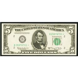 1950E $5 Federal Reserve STAR Note Fr. 1966-B*