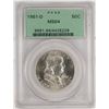 1961-D Franklin Half Dollar Coin PCGS MS64 Old Green Holder