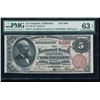 Image 1 : 1882 $5 Los Angeles National Bank Note PMG 63EPQ