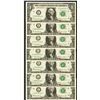 Image 1 : (14) Fancy Serial 2017 $1 Federal Reserve Notes and 2013 $5