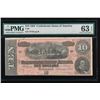 Image 1 : 1864 $10 T-68 Confederate States of America PMG 63EPQ
