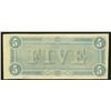 Image 2 : 1864 $5 T-68 Confederate States of America Note