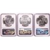 Image 2 : Lot of (3) 1971-S Eisenhower Silver Dollar Coins NGC MS65