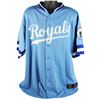 Image 3 : Kansas City Royals George Brett Signed Blue Majestic Cooperstown Collection Jersey BAS
