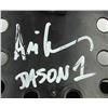 Image 2 : Ari Lehman Friday The 13th "Jason 1" Signed Black Jason Mask BAS