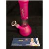 Image 1 : TOMMY CHONG SIGNED 8" GLASS BONG w/ BOWL (PINK)