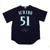 Image 1 : Ichiro Suzuki Signed Seattle Mariners Majestic Blue MLB Jersey (Ichiro Holo)