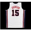 Image 1 : Magic Johnson Signed Team USA Custom White Jersey (Radtke Holo)