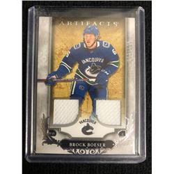 2018-19 UD ARTIFACTS #106 BROCK BOESER DUAL GAME USED JERSEY 63/125