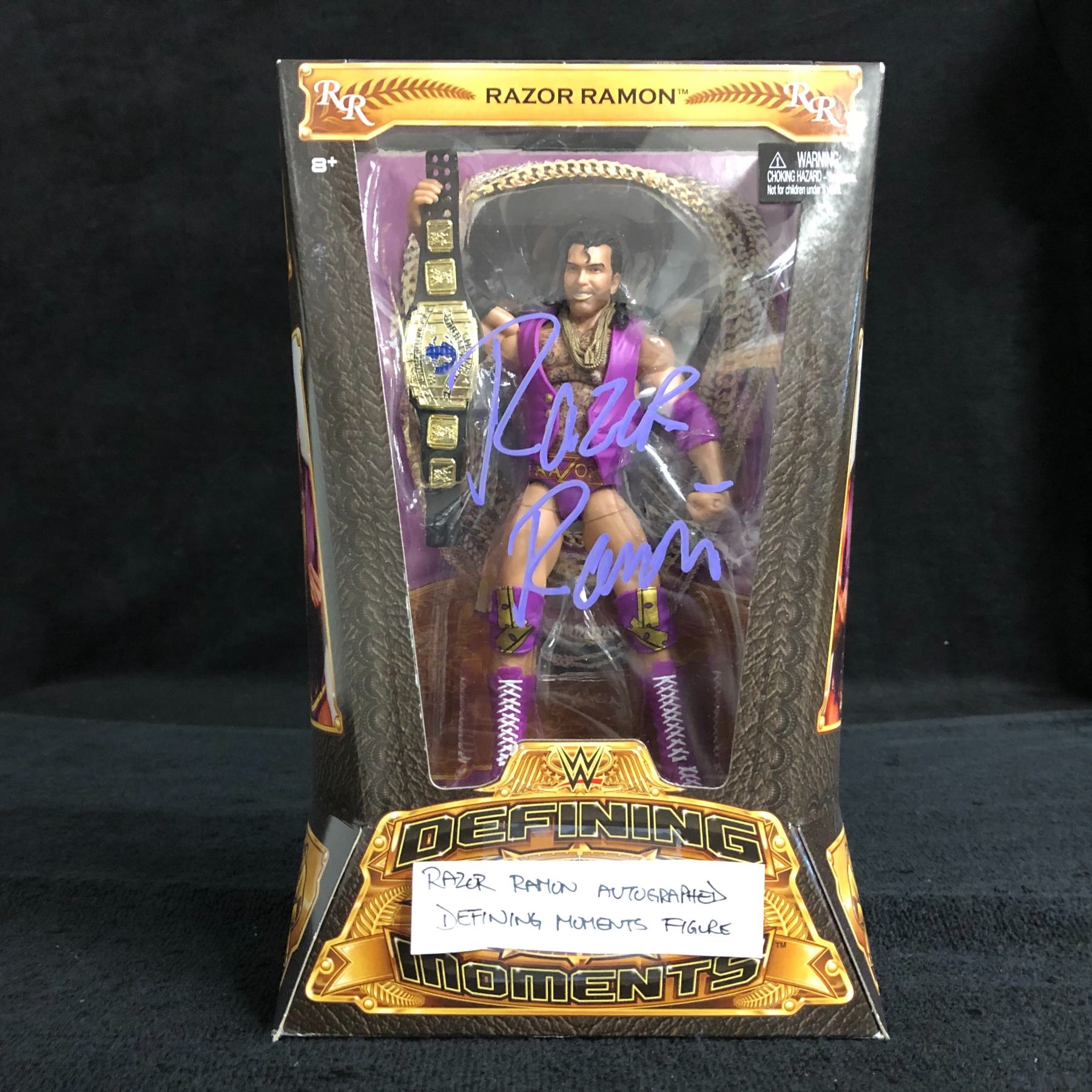Razor Ramon Statue RAZOR RAMON AUTOGRAPHED DEFINING MOMENTS FIGURE
