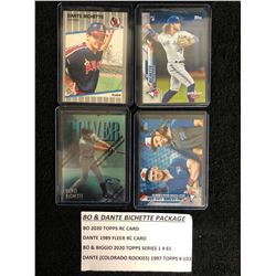 BO & DANTE BICHETTE BASEBALL CARD LOT