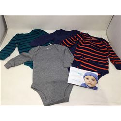 Carters Simple Joy Long Sleeve Onesies(3-6mths)