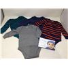 Image 1 : Carters Simple Joy Long Sleeve Onesies(3-6mths)