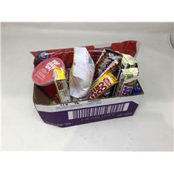 Lot of assorted candy and chocolate