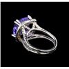 Image 3 : 14KT White Gold 9.07 ctw Tanzanite and Diamond Ring