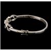 Image 2 : 1.09 ctw Diamond Bangle Bracelet - 14KT White Gold