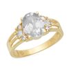 Image 1 : 14K Yellow Gold Cubic Zirconia Ring