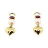 Image 1 : 1.00 ctw Ruby and Pearl Earring Enhancers - 14KT Yellow Gold