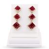 Image 1 : 16.77 ctw Ruby and 1.41 ctw Diamond 14K Yellow Gold Earrings