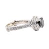Image 2 : 2.40 ctw Black Diamond and Diamond Ring - 14KT White Gold