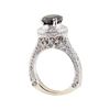 Image 4 : 2.40 ctw Black Diamond and Diamond Ring - 14KT White Gold