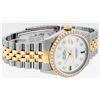 Image 9 : Rolex Mens 2 Tone Mother Of Pearl Diamond Oyster Perpetual Datejust 36MM