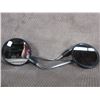 Image 1 : Black Plastic Motorcycle Mirror on Chrome Rod