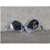 Image 1 : Set of 2 Chrome Motorcycle Mirrors