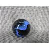 Image 2 : Vintage Large Black & Blue Marble 1 3/8 inch