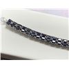 Image 2 : Stamped 925 Silver Natural Sapphire Sapphire Gemstone (21.90ct) Bracelet - Suggested Retail Value $1