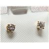 Image 2 : 14 KT Yellow Gold Diamond (0.16ct) Stud Earrings - Suggested Retail Value $1,033.00 