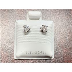 14 KT Gold Cubic Zirconia Stud Earrings