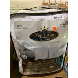 Royal Luxe King Size White Down Duvet