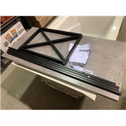 Grey Cement Black Metal Coffee Table