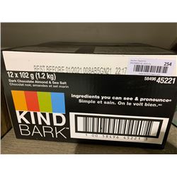 Case of Kind Bark Dark Chocolate Almond and Sea Salt Snack (12 x 102g)