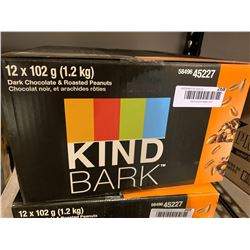 Case of Kind Bark Dark Chocolate and Roasted Peanuts Snack (12 x 102g)