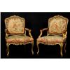 Image 1 : 19th C. pair of Louis XV St. armchairs #1381224