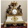 Image 1 : 19c French Mantle Clock Figural Angel Angels  #1381562