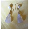 Image 1 : VINTAGE BUDDHA MOONSTONE/DIA. PENDANT EARRINGS #1393094