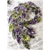 Image 1 : PURPLE/GREEN SHERMAN BROOCH/EARRINGS& BRACELET #1410993