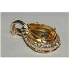 14kt Gold Golden Citrine & Diamond Pendant #1411833
