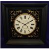 French Ebony Brass Enamel inlay Bakers Clock #1411838