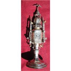 Antique pure silver spice tower #1422008