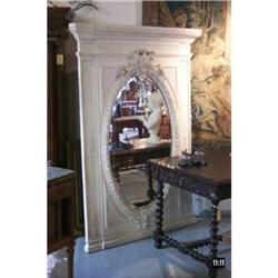 Louis XVI Beveled Mirror with White Finish #1439429