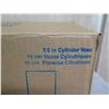 Image 2 : Qty 16 Crisa Glass Cylinder Vases 3.5" Dia, 6"H