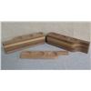 Image 1 : Qty 11 Wooden Boards for 3 Condiment Dishes 15"L x 1"H