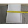 Image 8 : Qty 18 White Elite Melamine Serving Trays w/ Raised Edges 18"L x 13"W