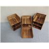 Image 2 : Qty 9 Threshold Acacia Wooden Napkin Holder w/ Weighted Arm 6.5"L x6.5"W