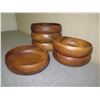 Image 3 : Qty 6 Wooden Calabash Bowls  9" Diameter x 3"H